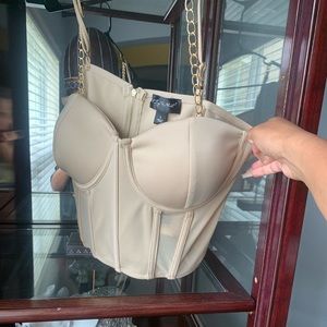 Tan Corset Top